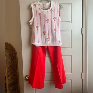 Vintage Mushroom Vest and Pant Set